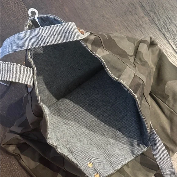 True Religion Olive & Gray Camouflage Tote with Denim Straps - Picture 3 of 3